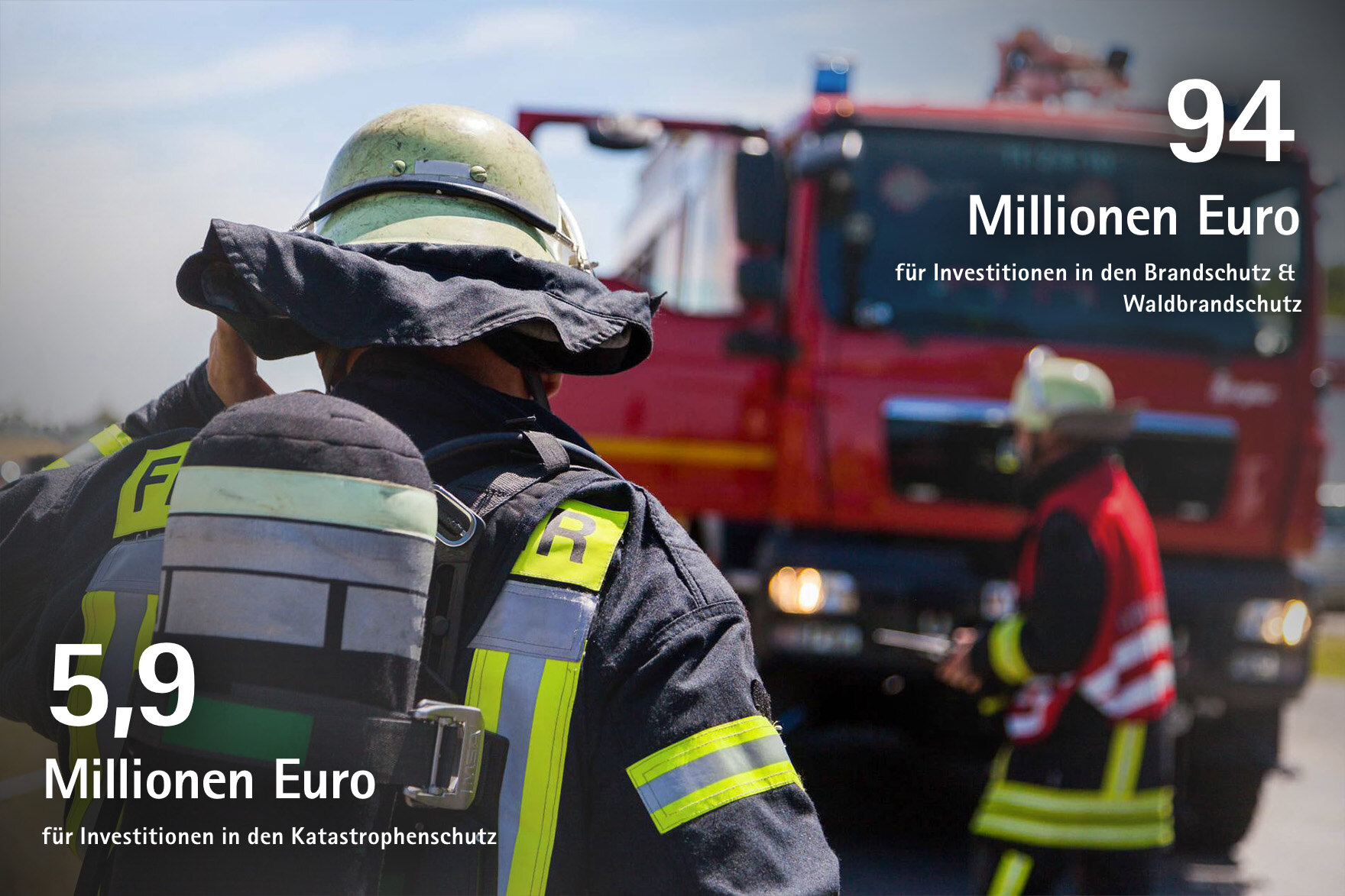 94 Millionen Euro für Investitionen in den Brandschutz & Waldbrandschutz